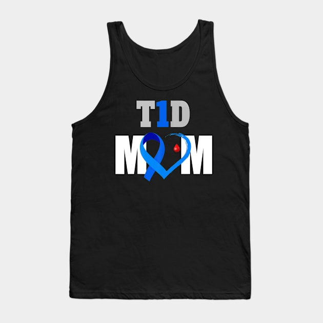 T1D Mom Type 1 Diabetes Awareness Gift Tank Top by thuylinh8